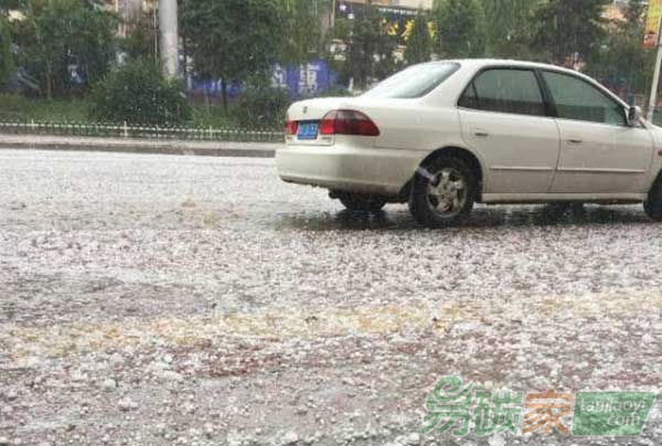 中國多地遭遇強降雨冰雹天氣