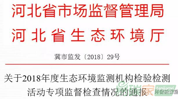 全軍覆沒！河北抽查60家環境監測機構全部不合格！